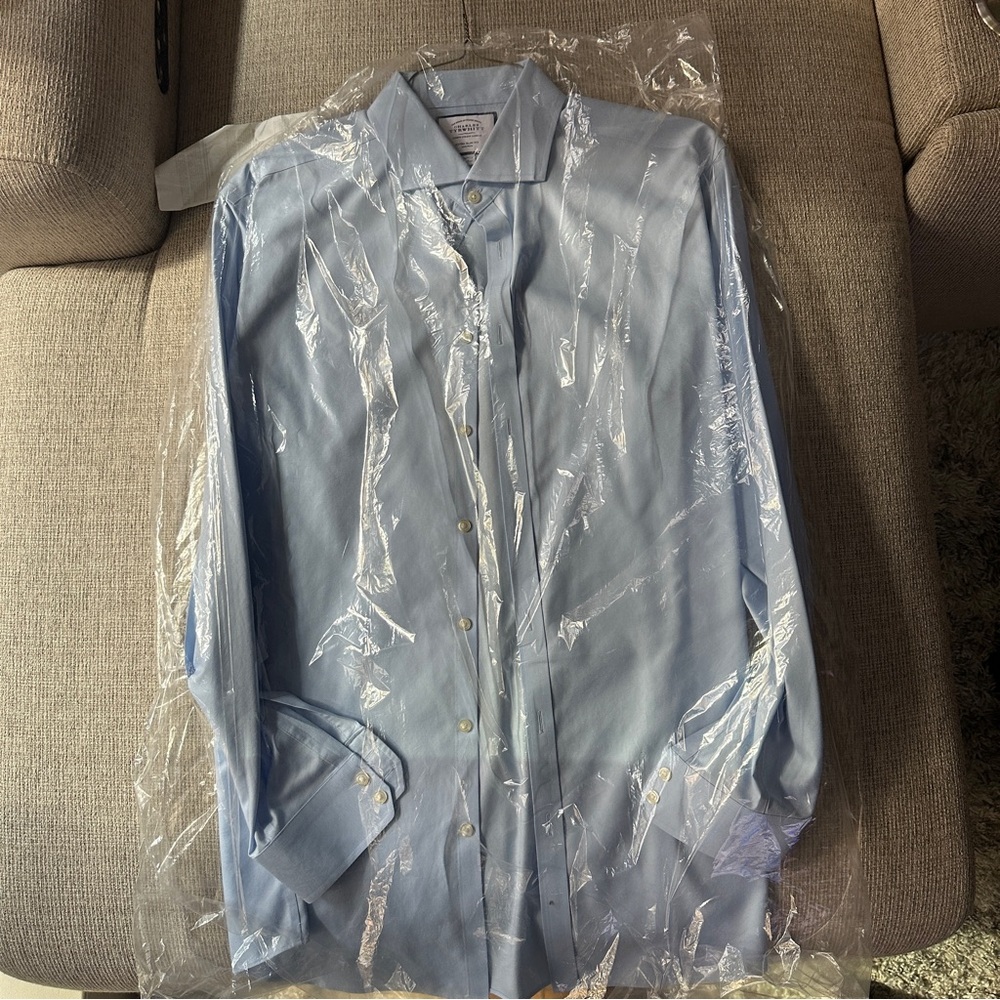 Charles Tyrwhitt Extra Slim Fit Blue Shirt